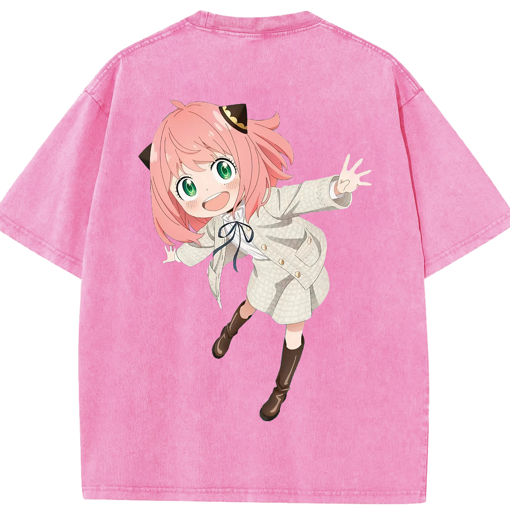 （画像用） SPY×FAMILY间谍家家酒 綿100% ヴィンテージ風 半袖Tシャツ（背面プリント）